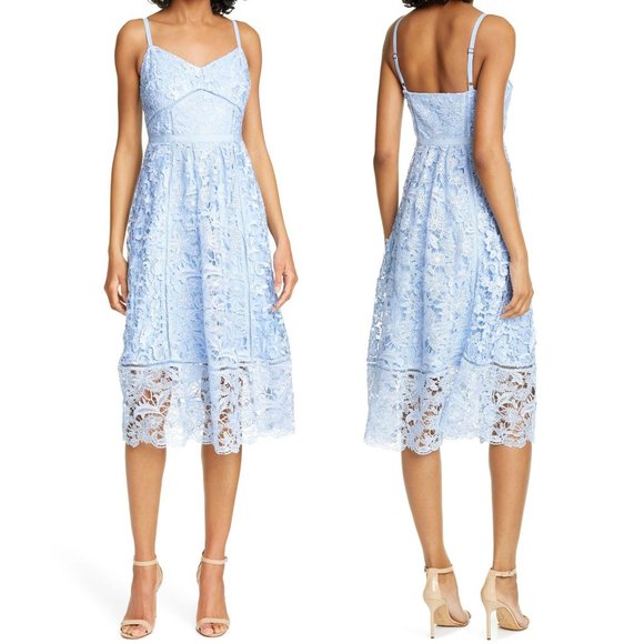Ted Baker NEW Pale Blue Valens Lace Midi Dress - Picture 12 of 12
